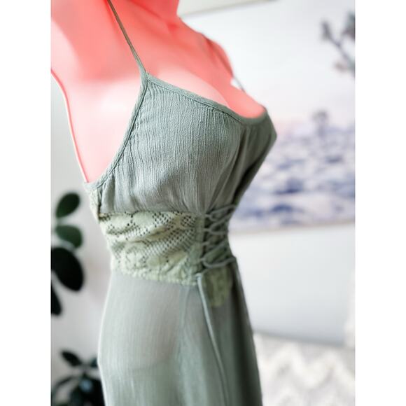 Tree of Life Fernlight + Lace meadowcore nymph corset maxi dress - Picture 3 of 6